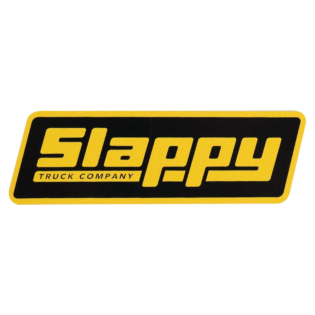 Slappy OG Logo sticker, yellow and black example; sold individually in assorted colors