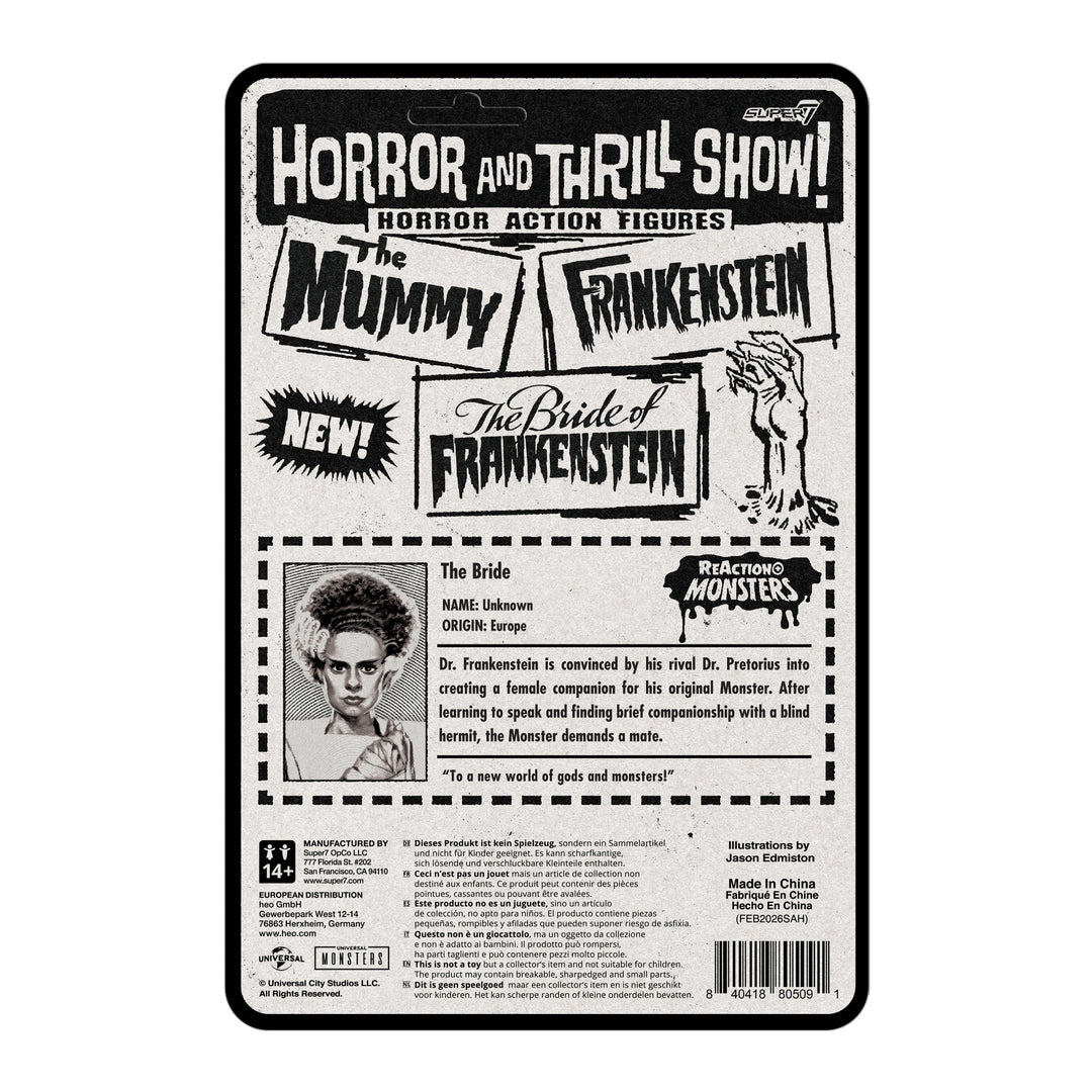 Super7 X Universal Monsters - Bride Of Frankenstein Reaction Figure