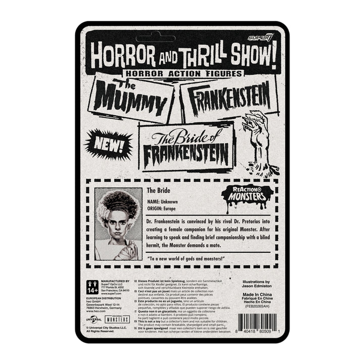 Super7 X Universal Monsters - Bride Of Frankenstein Reaction Figure