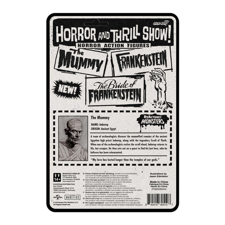 Super7 X Universal Monsters - The Mummy Reaction Figure