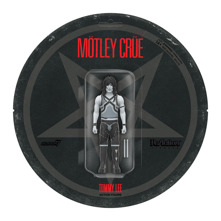 Super7 x Mötley Crüe - Mick Mars, Nikki Sixx, Tommy Lee & Vince Neil (Shout At The Devil B&W) ReAction Figures