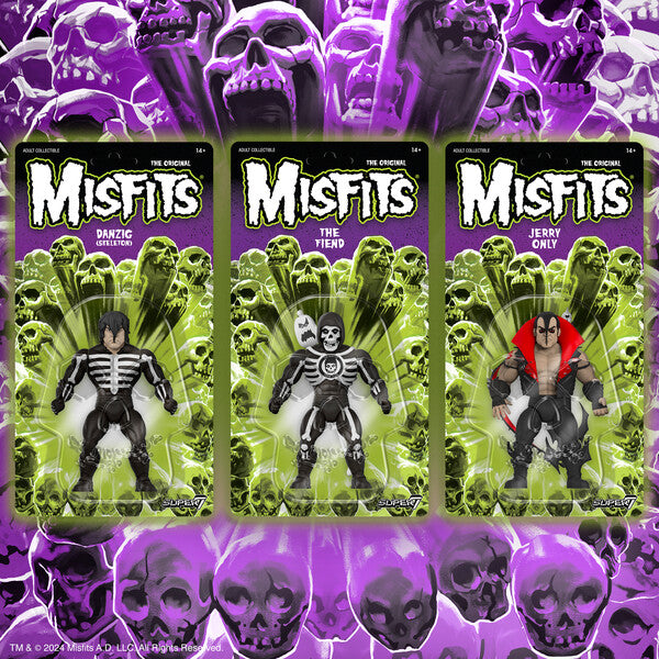 Super7 x Misfits - Skeleton Danzig, Jerry Only, The Fiend Super7 x Misfits - Skeleton Danzig, Jerry Only, The Fiend