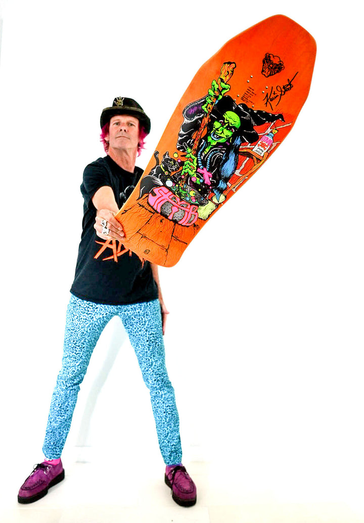 KEVIN STAAB Limited Edition Signed Orange Witch Skateboard Deck
