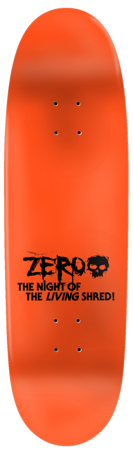 Zero Night of the Living Shred 9" Egg Shape Skateboard Deck The Dark