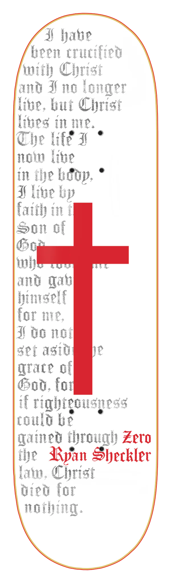 Zero Ryan Sheckler "Cross" 8.5" Skateboard Deck