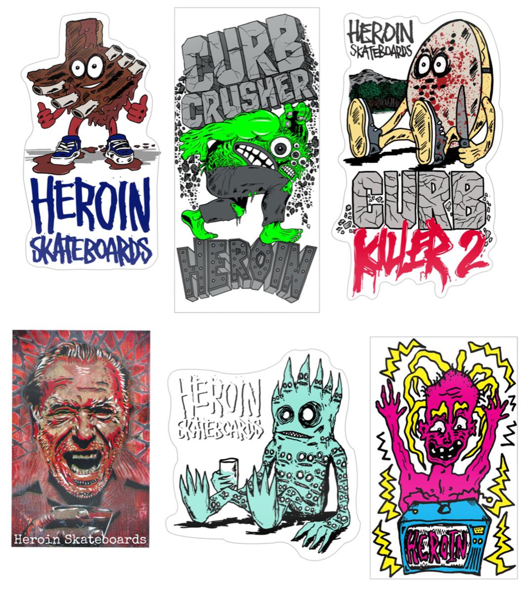 Heroin Stickers - Skate Warehouse