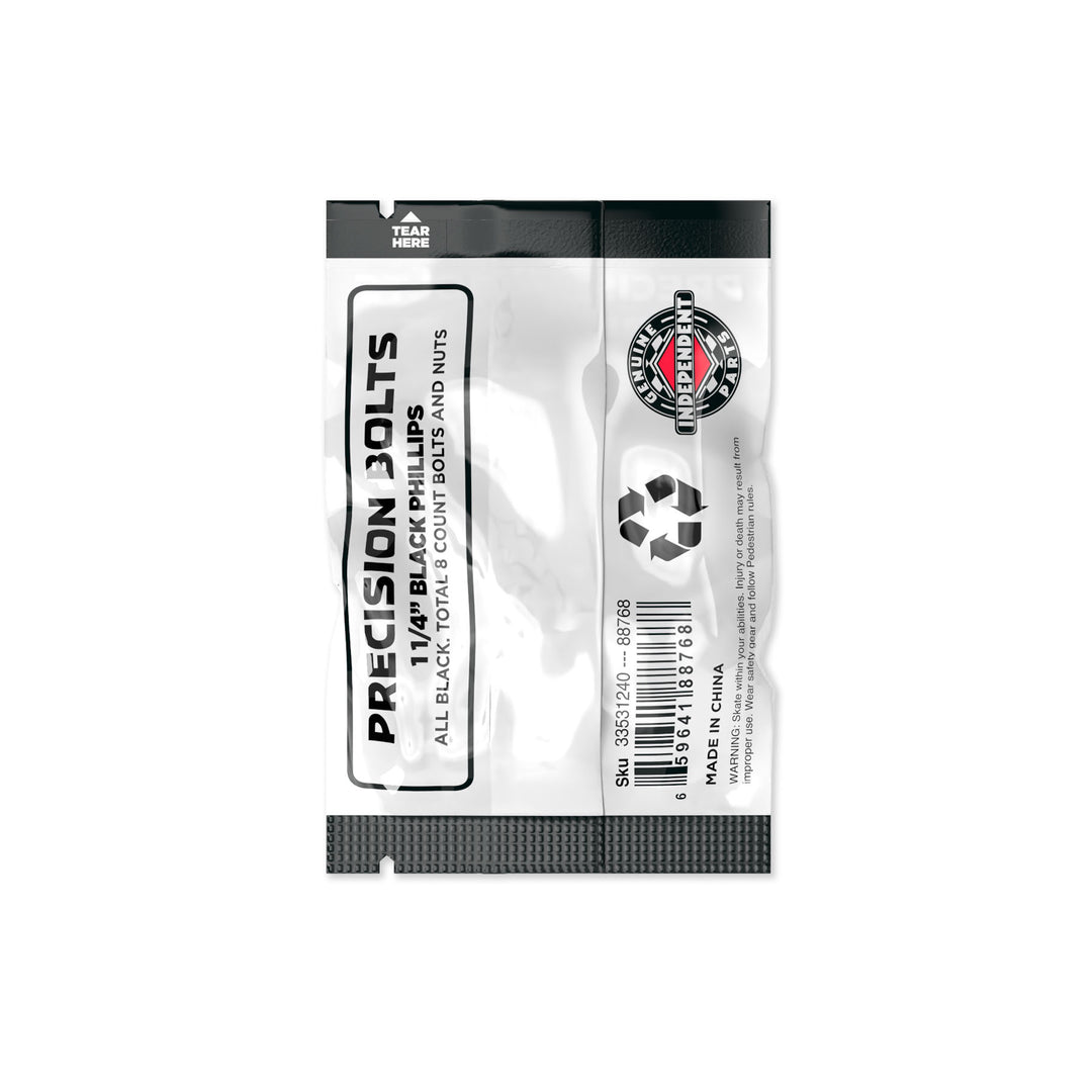 Independent Truck Co. Genuine Parts 1.25" Black Skateboard Mounting Hardware