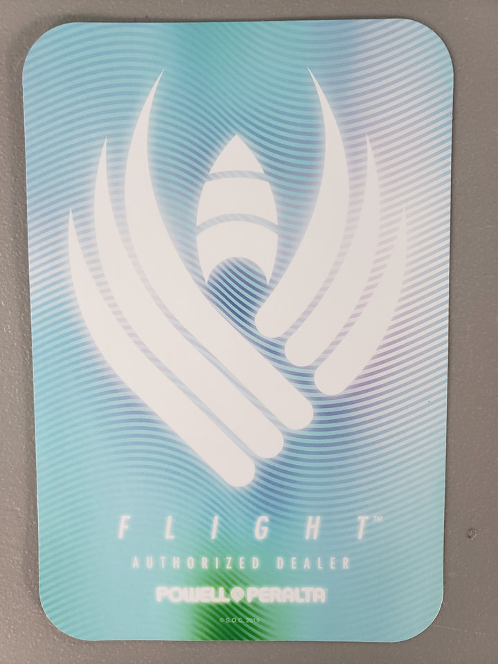 Powell Peralta Flight Glow Authorized Dealer Two-Sided Window Sticker