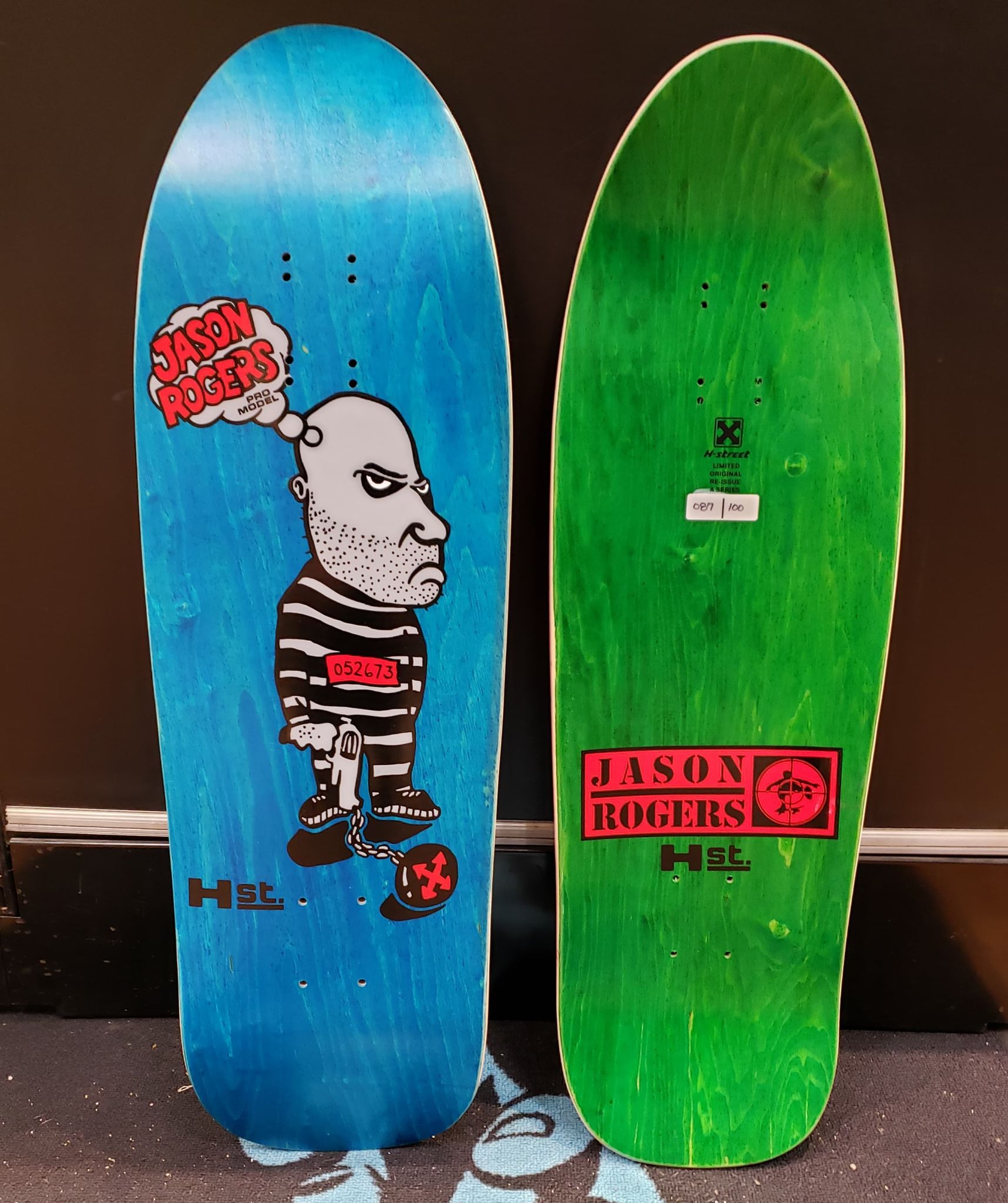 H-Street Jason Rogers Ball & Chain Skateboard Deck - The Dark Slide