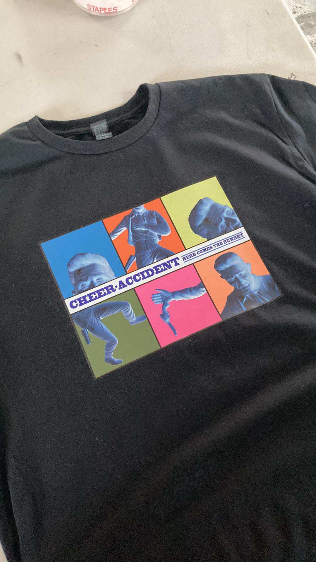 CHEER-ACCIDENT “HERE COMES THE SUNSET" T-Shirt with SKiN GRAFT back logo