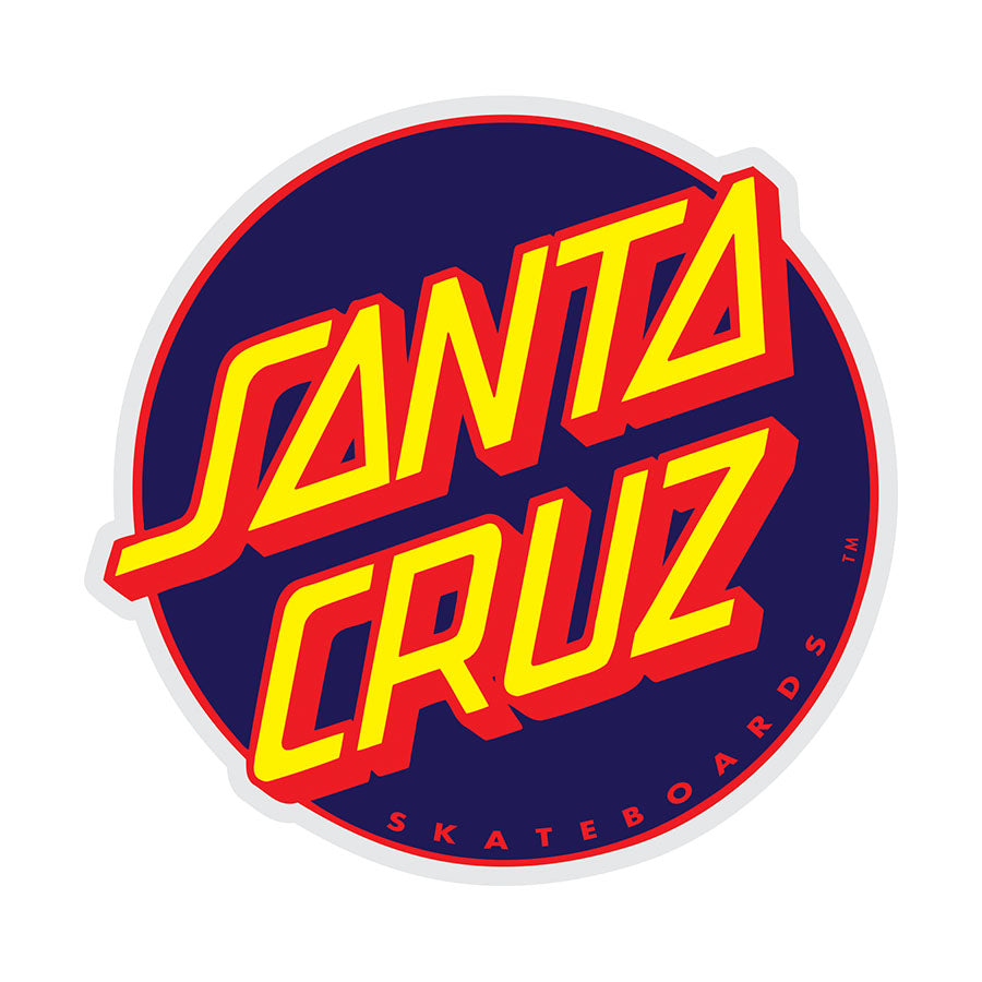 Santa Cruz Skateboards Navy / Red Dot Logo Sticker - The Dark Slide