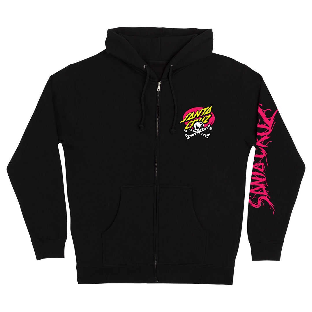 Santa Cruz Meek OG Slasher Hand Zip Hooded Sweatshirt The Dark Slide