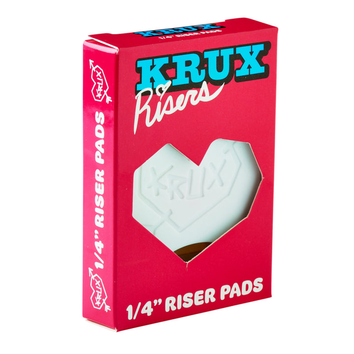 Krux Trucks 1/4" White Skateboard Riser Pads