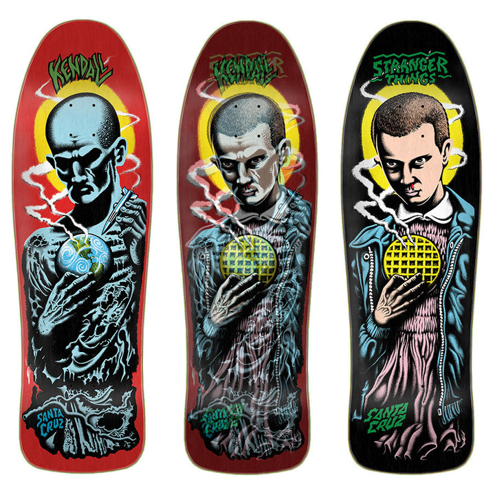 Santa Cruz x Stranger Things Kendall Eleven Skateboard Deck - The Dark Slide