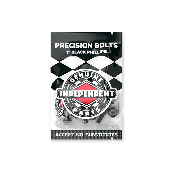 Independent Truck Co. Genuine Parts 1" Black Skateboard Mounting Hardware