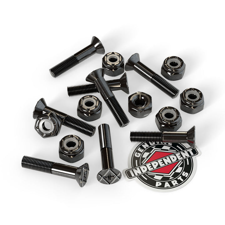 Independent Truck Co. Genuine Parts 1" Black Skateboard Mounting Hardware
