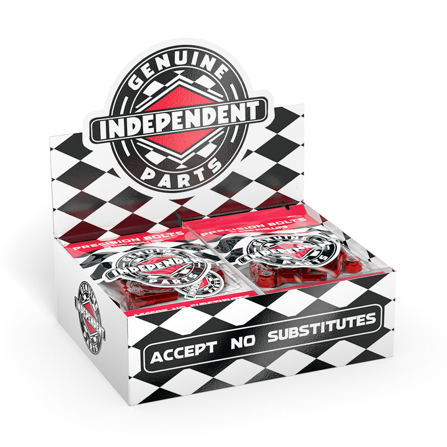 Independent Truck Co. Genuine Parts 1" Black/Red Skateboard Mounting Hardware
