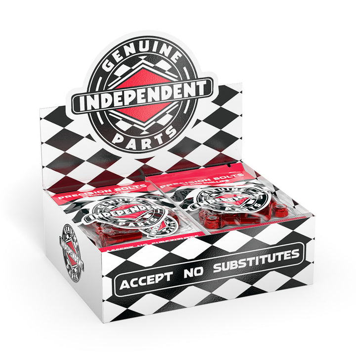Independent Truck Co. Genuine Parts 1" Black/Red Skateboard Mounting Hardware