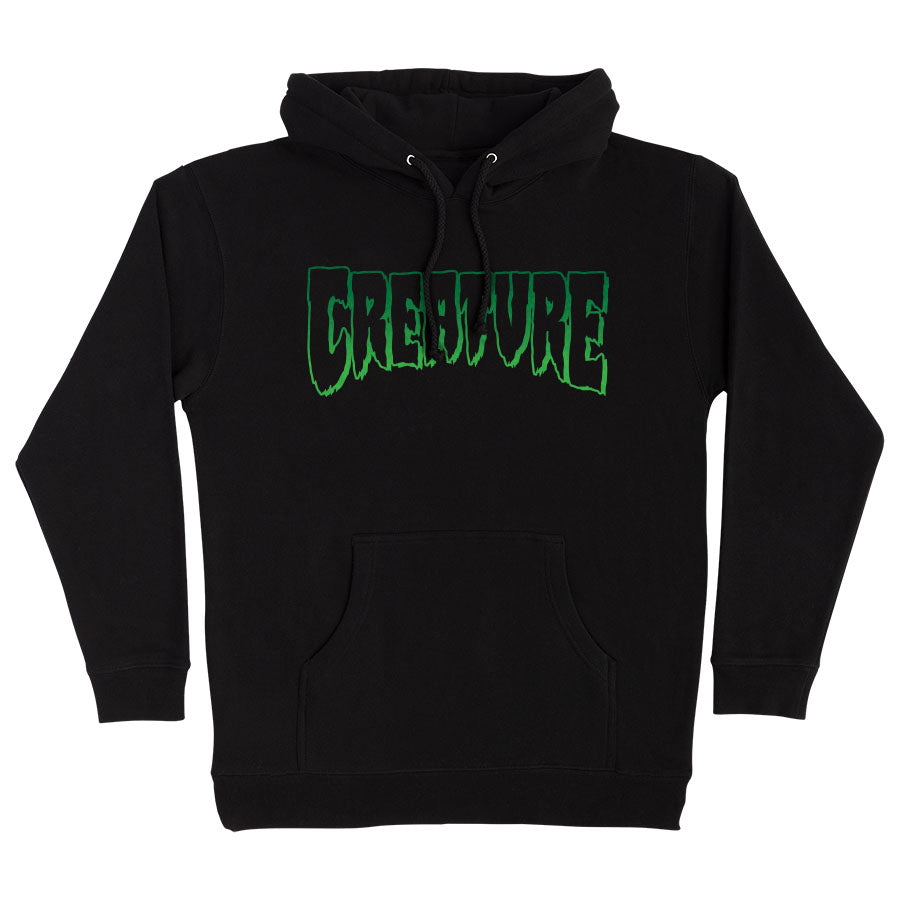 Creature Logo Outline Pullover Heavyweight Hooded Sweatshirt