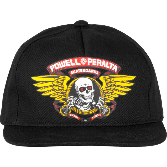 Powell Peralta Winged Ripper Black Snapback Hat