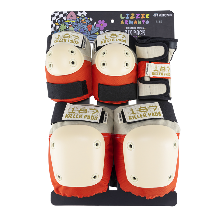 187 Killer Pads Lizzie Armanto Edition Six Pack Pad Set Wrist Guards / Elbow Pads / Knee Pads