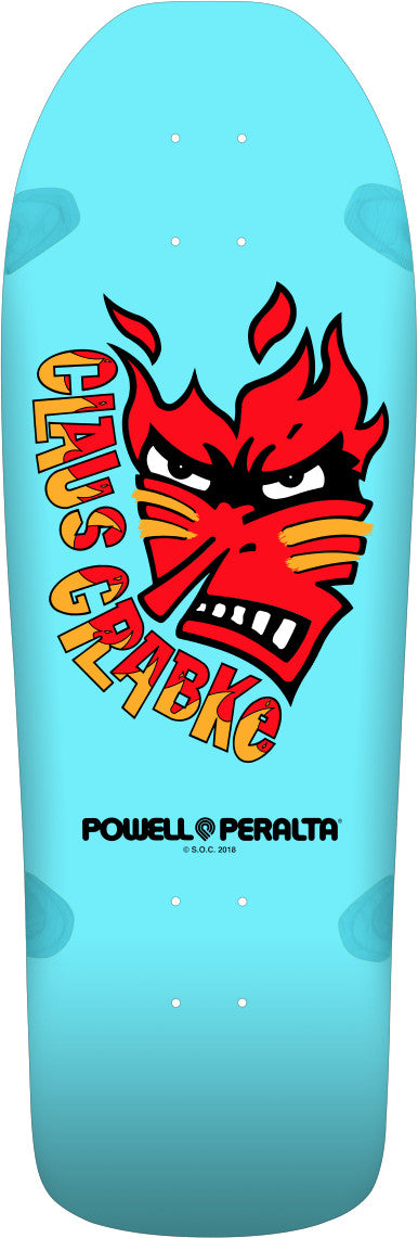 Powell Peralta Claus Grabke Aqua Skateboard Deck