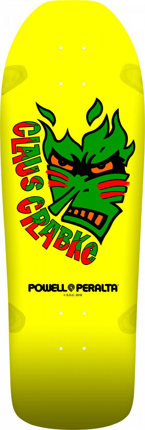 Powell Peralta Claus Grabke Yellow Skateboard Deck