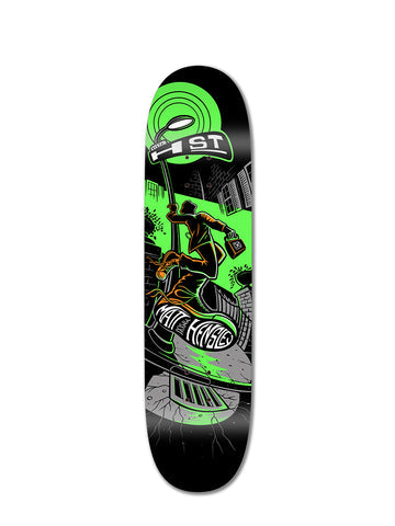 H-Street Hensley x Baron Streetswinger Neon Green Skateboard Deck