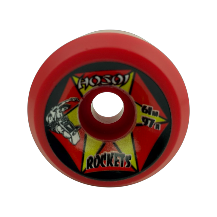 Hosoi Rockets 61mm 97A Red Skateboard Wheels