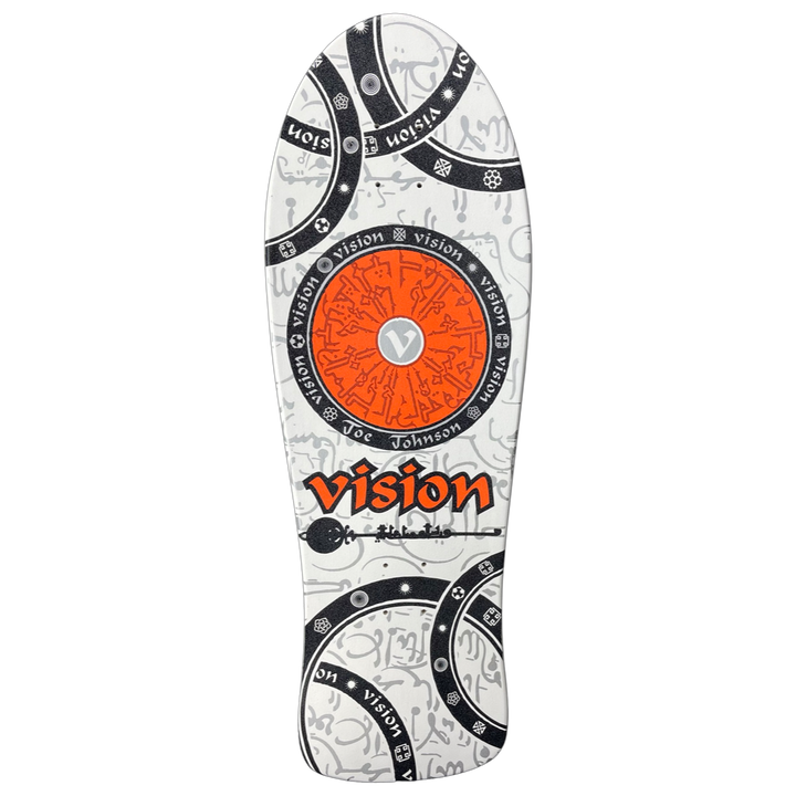 Vision Joe Johnson Hieroglyphics "Double Take" White 10.25" Skateboard Deck