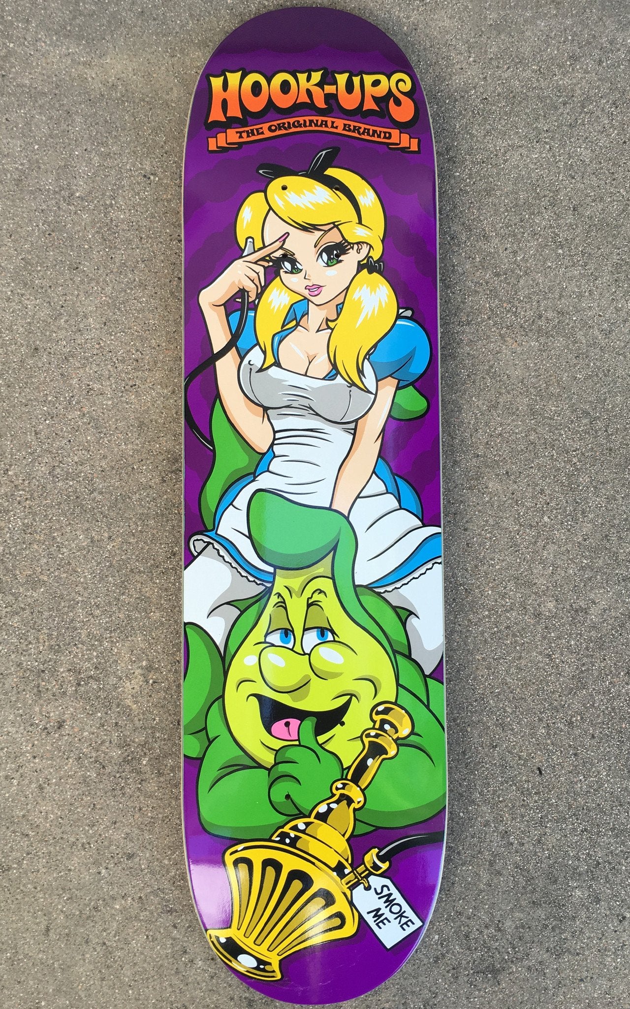 スケートボード HOOK UPS SKATEBOARDS ALISON'S WONDERLAND Hook Ups Alice's Wonderland 2 Skateboard Deck – The Dark Slide