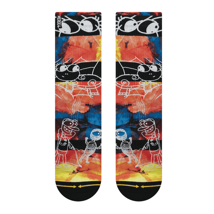 Merge4 Lucile Packard Eyeballs Crew Socks