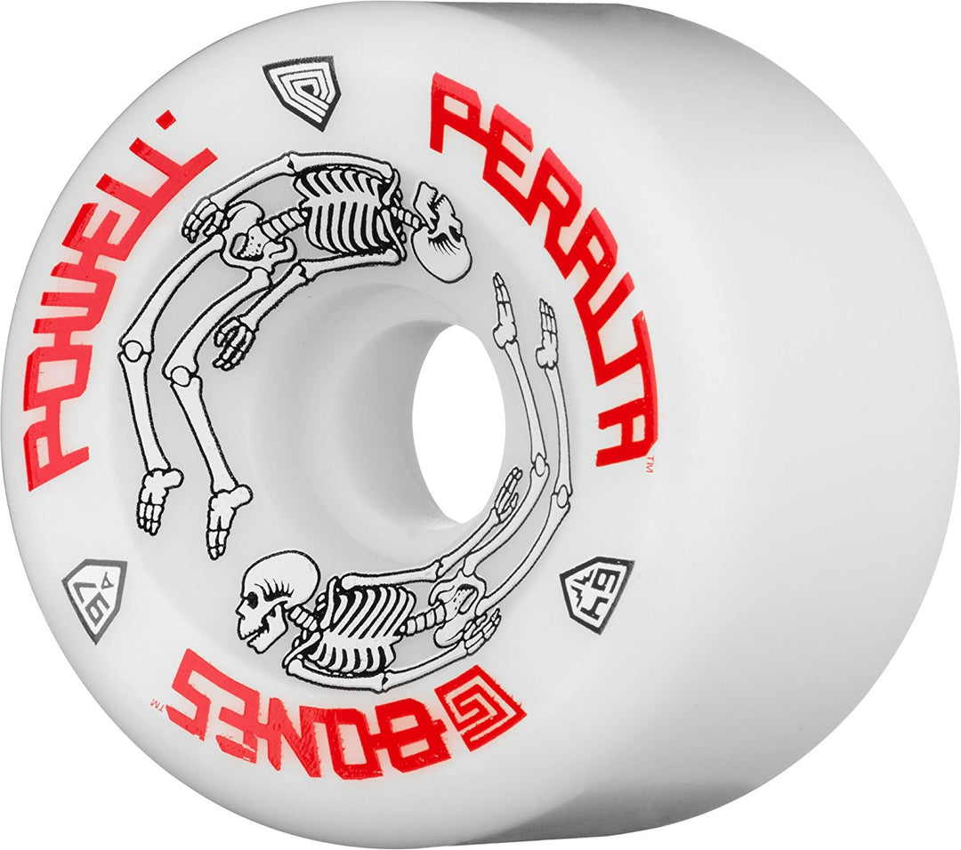 Wheels Powell Peralta G-Bones 97A Skateboard Wheels (White, 64mm) - TheDarkSlide