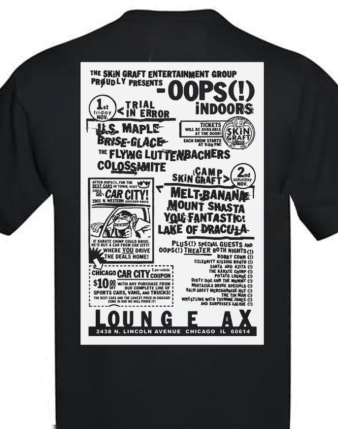 SKiN GRAFT Records "Oops (!) Indoors 1996" T-Shirt ​with small SG front logo