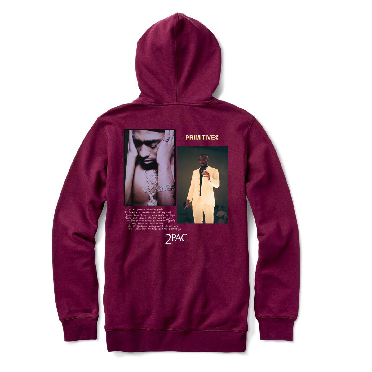 Primitive x Tupac Shakur Voice Pullover Hooded Sweatshirt - The Dark Slide
