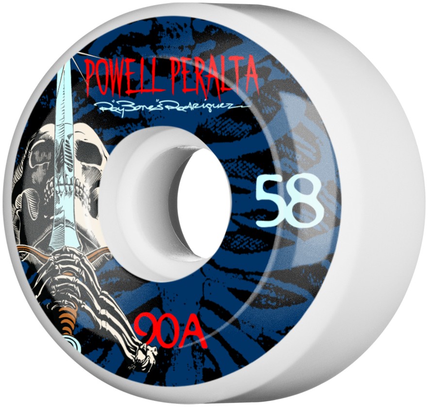 Powell Peralta Ray Bones Rodriquez Skull and Sword 58mm Skateboard Wheels