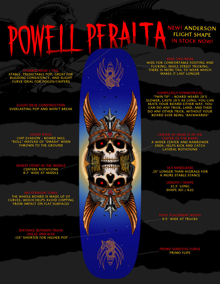 Powell Peralta Andy Anderson Heron Egg 8.7" Flight® Skateboard Deck