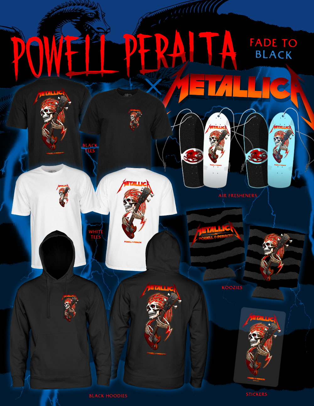 Powell Peralta x Metallica Official Collab Sticker - The