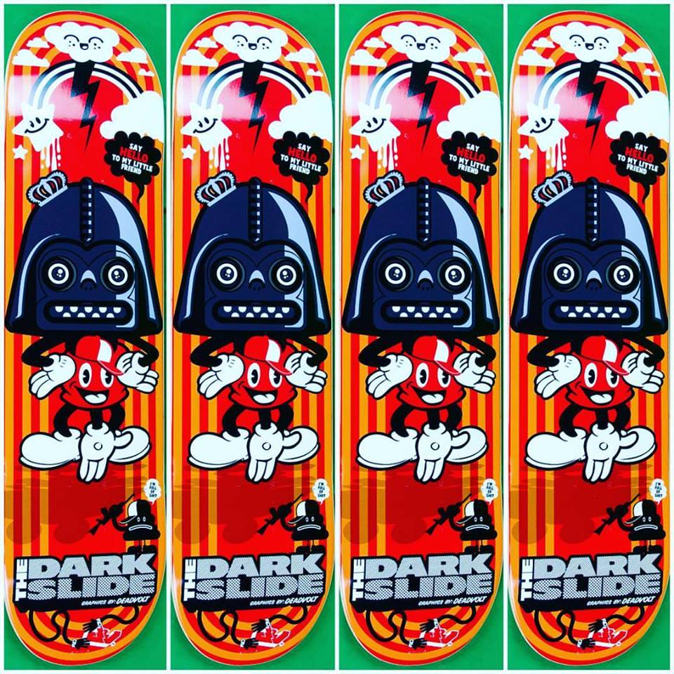 *Pre-Order* The Dark Slide x Dead Voltage "Little Friend" Skateboard Deck